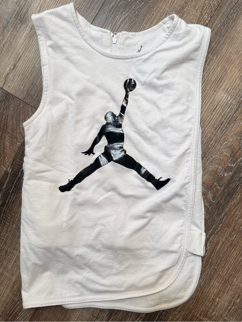 RARE- Jordan Kids White Double Tank Top with Black Jumpman Logo
